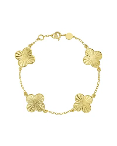 Italian Gold 14k Floral Bracelet