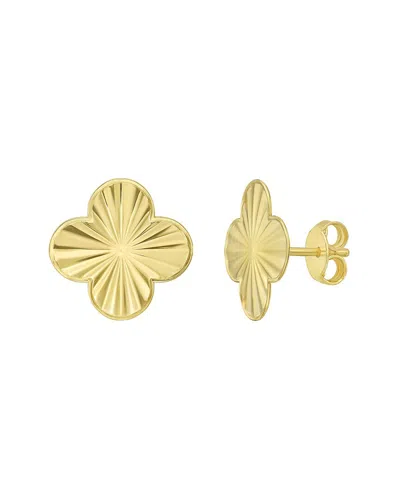Italian Gold 14k Floral Earrings