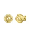 Italian Gold 14k Floral Stud Earrings In Gold