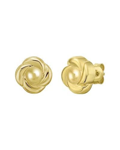 Italian Gold 14k Floral Stud Earrings