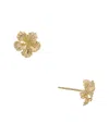 Italian Gold 14k Flower Stud Earrings In Gold