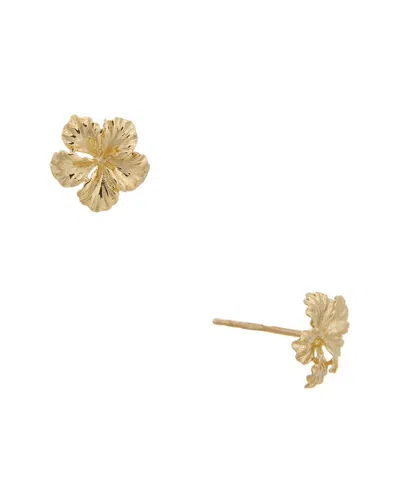 Italian Gold 14k Flower Stud Earrings