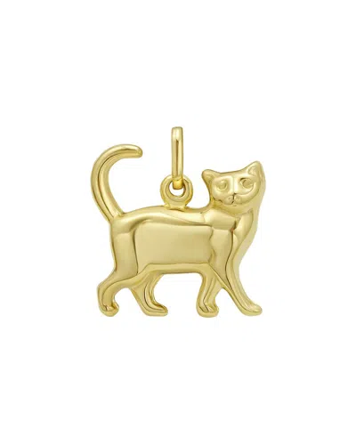 Italian Gold 14k Gold Cat Charm Pendant