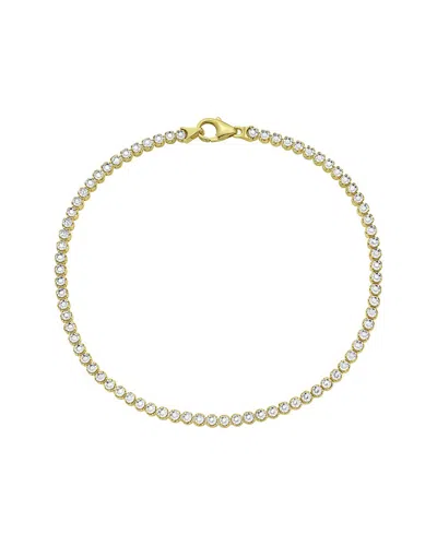 Italian Gold 14k Gold Diamond Cut Tennis Bead Bracelet
