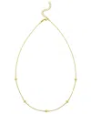 Italian Gold 14k Gold Diamond Cut Tennis Bead Necklace In Gold