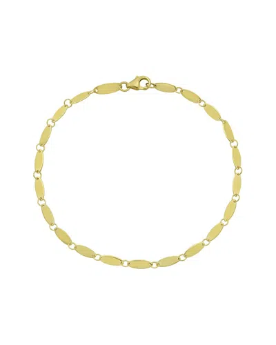 Italian Gold 14k Gold Flat Pebble Bracelet