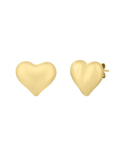 Italian Gold 14k Gold Heart Stud Earrings