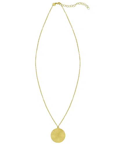 Italian Gold 14k Gold Radiating Circle Necklace