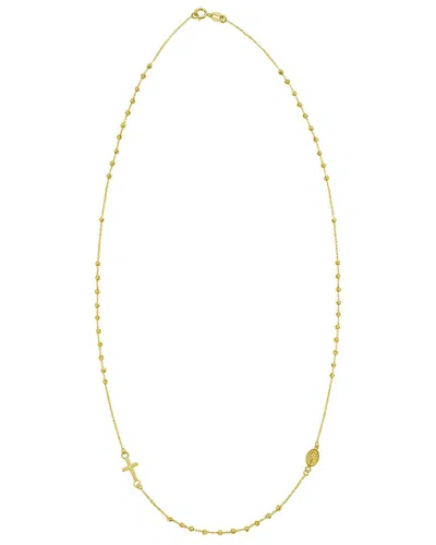 Italian Gold 14k Gold Rosary Necklace