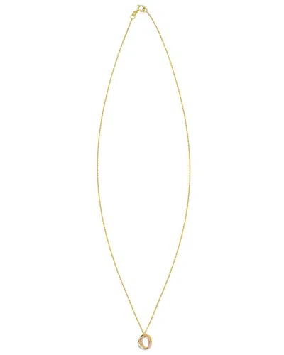 Italian Gold 14k Gold Trinity Circle Necklace