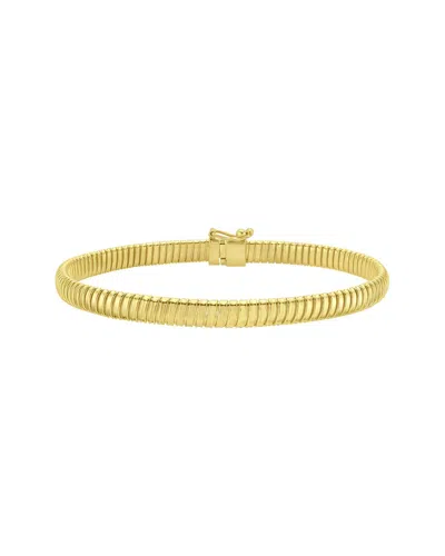 Italian Gold 14k Gold Tubogas Chain Bracelet