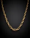 Italian Gold 14k Graduated Interlocking Twist Link Necklace