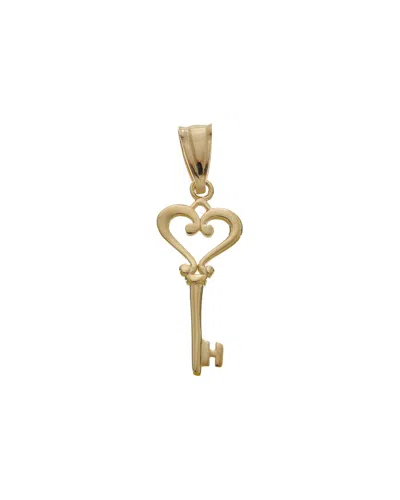 Italian Gold 14k Heart Key Pendant