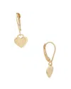 Italian Gold 14k Heart Leverback Earrings In Gold
