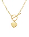 Italian Gold 14k Heart Toggle Necklace In Gold