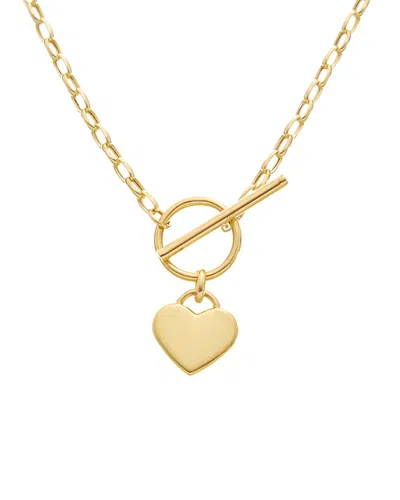 Italian Gold 14k Heart Toggle Necklace