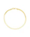 Italian Gold 14k Herringbone Chain Bracelet In Gold