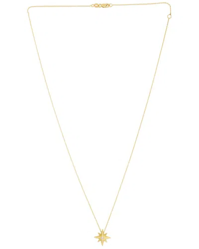 Italian Gold Diamond North Star Necklace