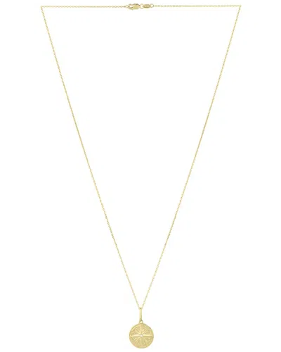 Italian Gold 14k  0.03 Ct. Tw. Diamond North Star Necklace