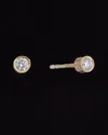 Italian Gold 14k  0.15 Ct. Tw. Diamond Studs In Gold