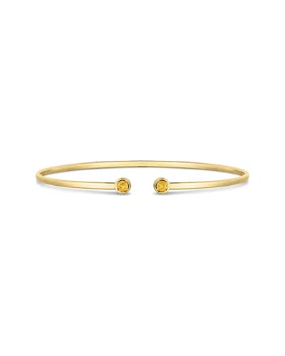 Italian Gold 14k  0.21 Ct. Tw. Citrine Bangle Bracelet