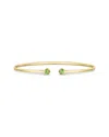 Italian Gold 14k  0.25 Ct. Tw. Peridot Bangle Bracelet
