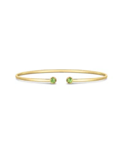 Italian Gold 14k  0.25 Ct. Tw. Peridot Bangle Bracelet
