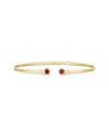 Italian Gold 14k  0.33 Ct. Tw. Garnet Bangle Bracelet