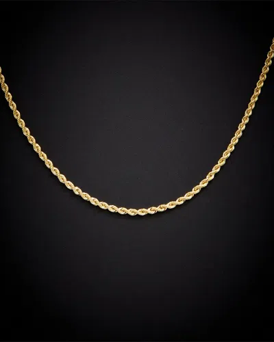 Italian Gold 14k  1.9mm Semi-solid Rope Necklace