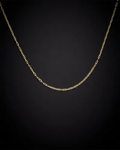Italian Gold 14k  1mm Paperclip Chain Necklace