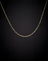 Italian Gold 14k  1mm Paperclip Chain Necklace