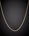 Italian Gold 14k  2.4mm Semi-solid Cuban Link Chain Necklace