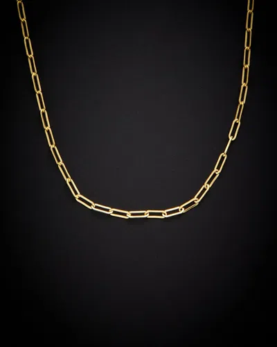Italian Gold 14k  2.5mm Polished Paperclip Chain Necklace