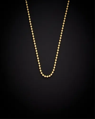 Italian Gold 14k  2mm Polished Ball Chain Necklace