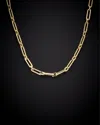 Italian Gold 14k  3.8mm Paperclip Chain Necklace