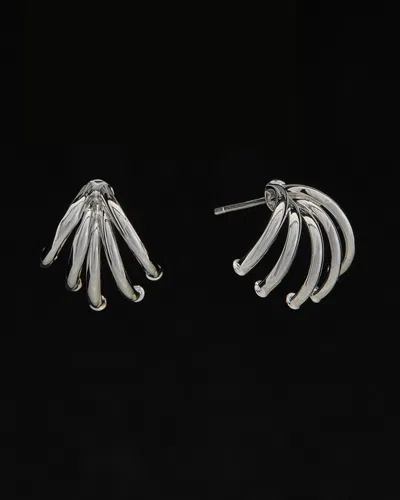 Italian Gold 5-tube Spread Earrings