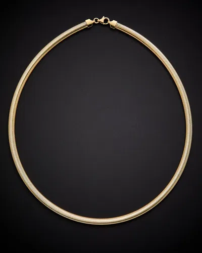Italian Gold 14k  5mm Flat Mesh Necklace