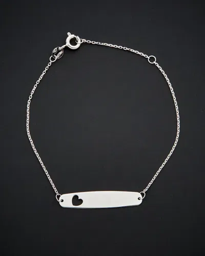 Italian Gold 14k  Adjustable Heart Bracelet