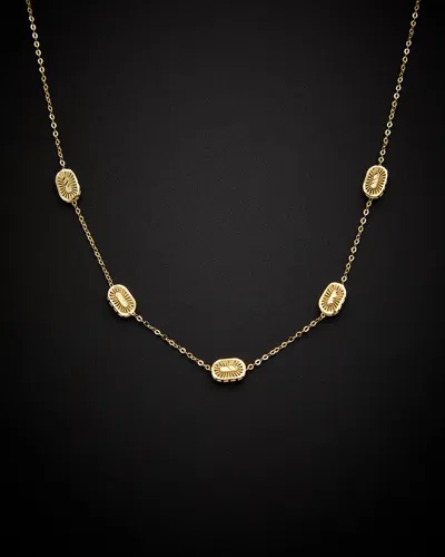 Italian Gold Adjustable Station Necklace