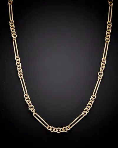 Italian Gold Alternate Mix Link Necklace