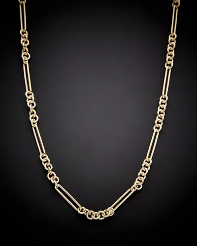 Italian Gold Alternate Mix Link Necklace