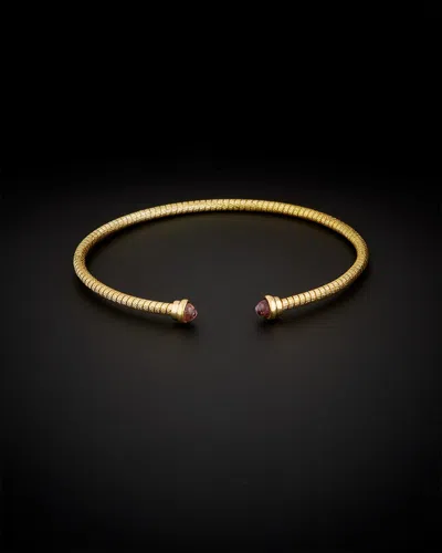 Italian Gold Amethyst Cuff