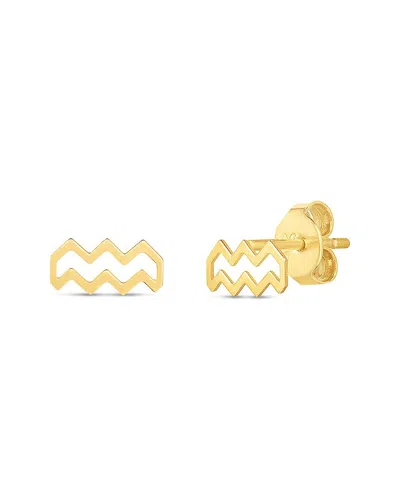 Italian Gold 14k  Aquarius Earrings