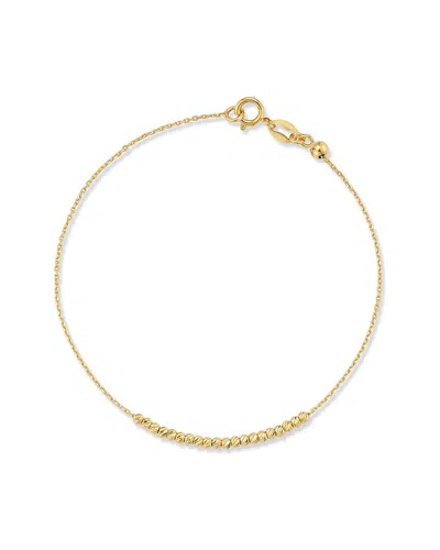 Italian Gold 14k  Ball Anklet