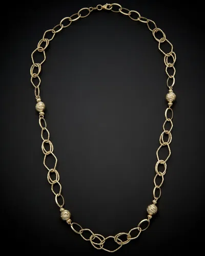 Italian Gold Ball Station Necklace