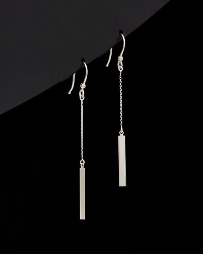 Italian Gold Bar Drop Earrings