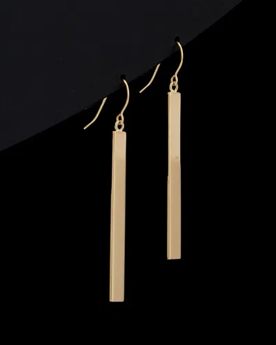 Italian Gold Bar Drop Earrings