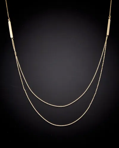 Italian Gold Bar Necklace