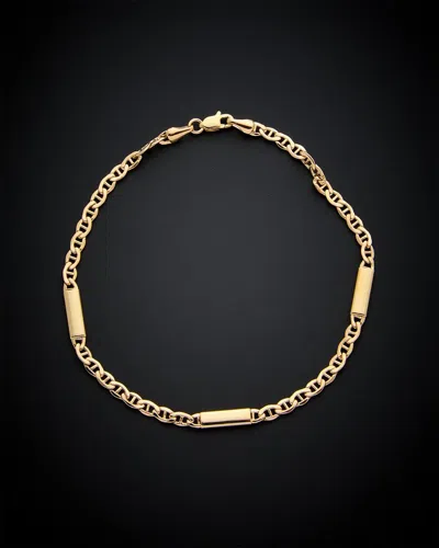 Italian Gold Bar Station Bracelet
