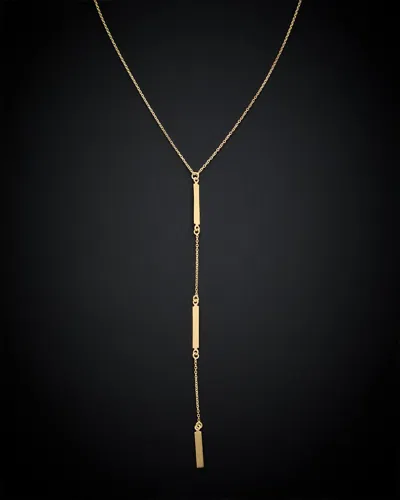 Italian Gold Bar Station Drop Necklace
